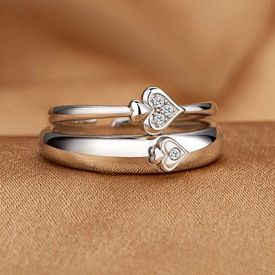 Shiny 925 silver triangle stone stretch toe rings