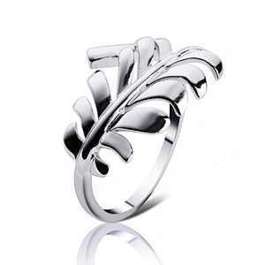 Simple leaf design wholesale sterling silver 925 fashion ring