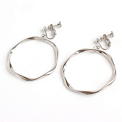 Simple geometric large circle earrings, without piercings exaggerated earrings