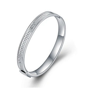 Classic Stainless Steel Square Convex Cut Design Bracelet Unisex