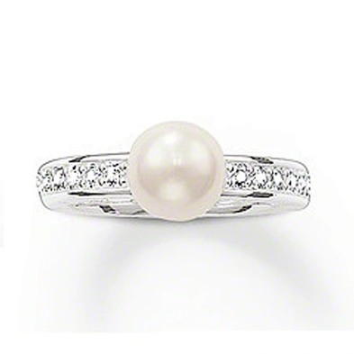 High end pearl decor hot sale 925 sterling silver ring wholesale