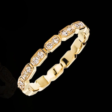Brilliant shiny cubic zircon silver moroccan wedding rings