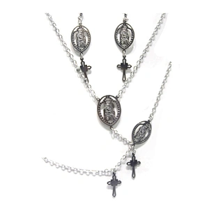 Christian cross design wholesale titanium jewelry set 2019