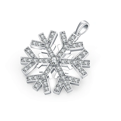 Decorate christmas tree snowflake charm pendant