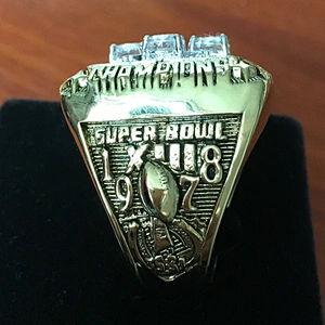 Big size shiny pittsburgh steelers crystal silver rings