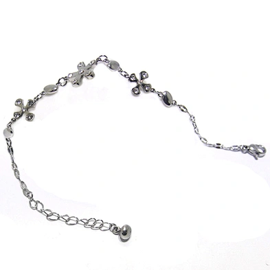 Custom Cross 18K Gold Plated Religion Jewelry Chain Link Bracelet