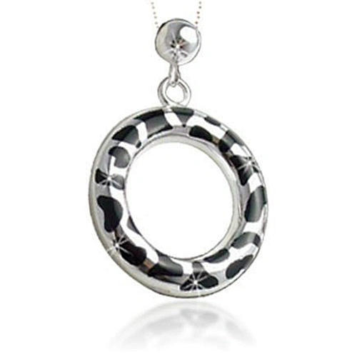 Enamel spotty circle pendant dog paw necklace jewelry for men