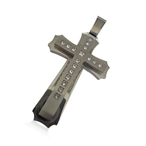 New sacred cross modern crucifix glamour stainless steel jewelry religious chandelier necklace pendant