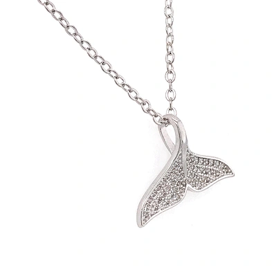 Full pave setting gemstones 925 silver mermaid tail pendant