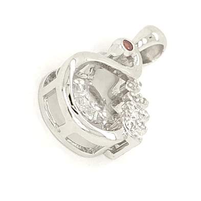 Wholesale Sterling Silver Cage Stone Jewelry Necklace, Dancing Bird Charm Crane Diamond Pendants Necklace