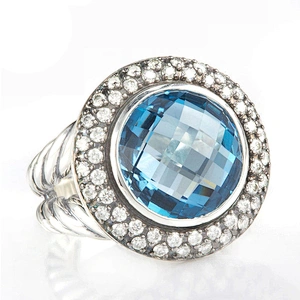 Blue luster cz jewelry blue ring octopus for sale