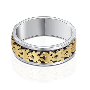 Cheap 1 Gram Gold Ring Design For Men, Titanium Silver 316L Stainless Steel Ring