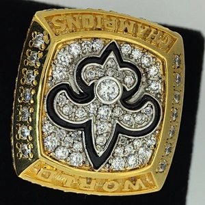 Shiny zircon 2010 New Orleans Saints Champions Ring