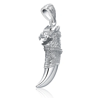 Unique design silver gifts totem design tooth shaped jewelry