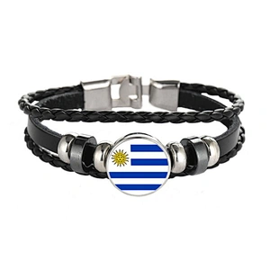 Unique design wholesale jewelry country flags thread bracelet