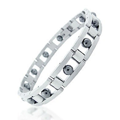 Elegant fashion bead design innovation hematite saint bracelet