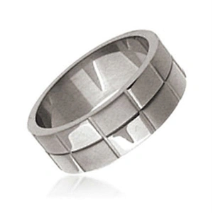 Plain style men wholesale stainless steel jewelry coin rings