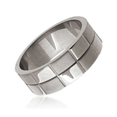 Plain style men wholesale stainless steel jewelry coin rings