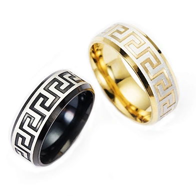 Fresh design engraved smart stainless steel stackable ring