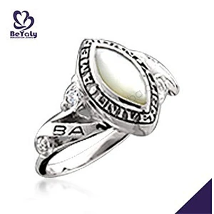 White stone graduation wholesale cheap mens silver rings