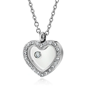 Fashion heart design wholesale silver birthstone charms