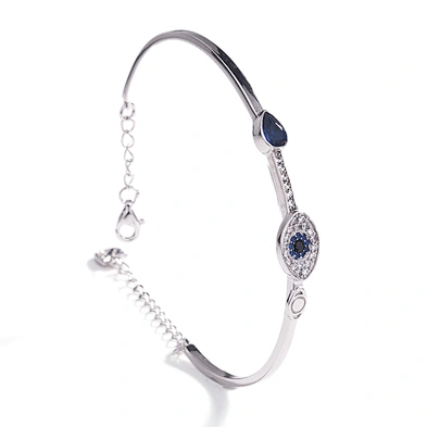 S925 sterling silver devil's eye bracelet lady's blue eye bracelet