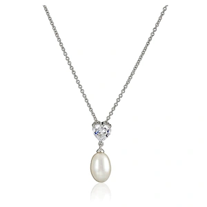 Flower With Multi Chain Design Silver Diy Pearl Necklace