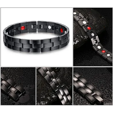 Men major stainless steel jewelry japanese magnetic bracelet bangle wholesale