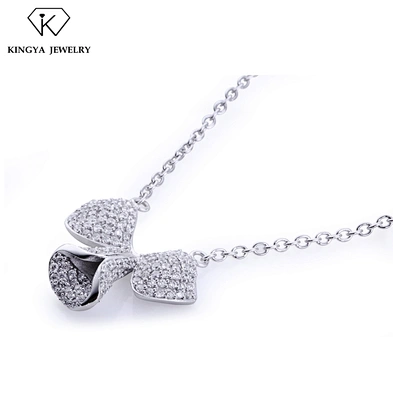 Micro pave jewelry wholesale fancy pendant design for girl