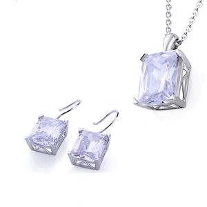 Brilliant silver fashion fine silver jewelry set 925