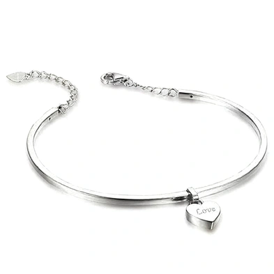 925 silver love knot design gold filled bracelet