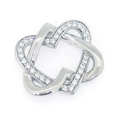 925 silver heart artificial cz infinity symbol necklace