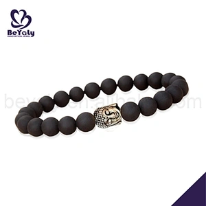 Exquisite black beads cheap buddha bracelet