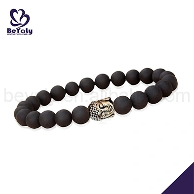 Exquisite black beads cheap buddha bracelet