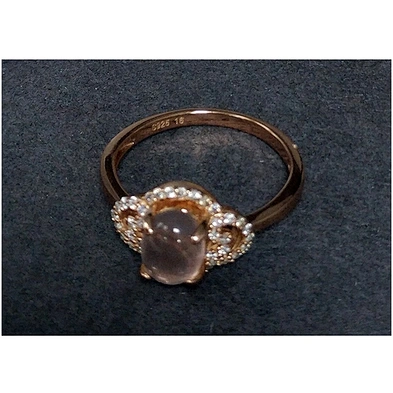 Brilliant beauty girls cz inlaid set rose gold 975 rings