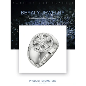 Nautical wheel design wholesale stainless steel biker rings