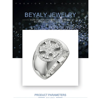 Nautical wheel design wholesale stainless steel biker rings