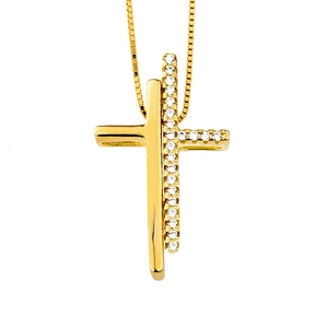 Fashion jewelry cross pendant necklace set 24k gold jewellery dubai