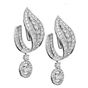 Brilliant Crystal Chandelier Silver Brand Name Earring
