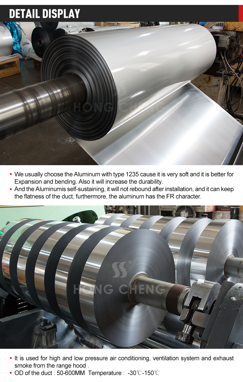 aluminum polyester film duct flexible