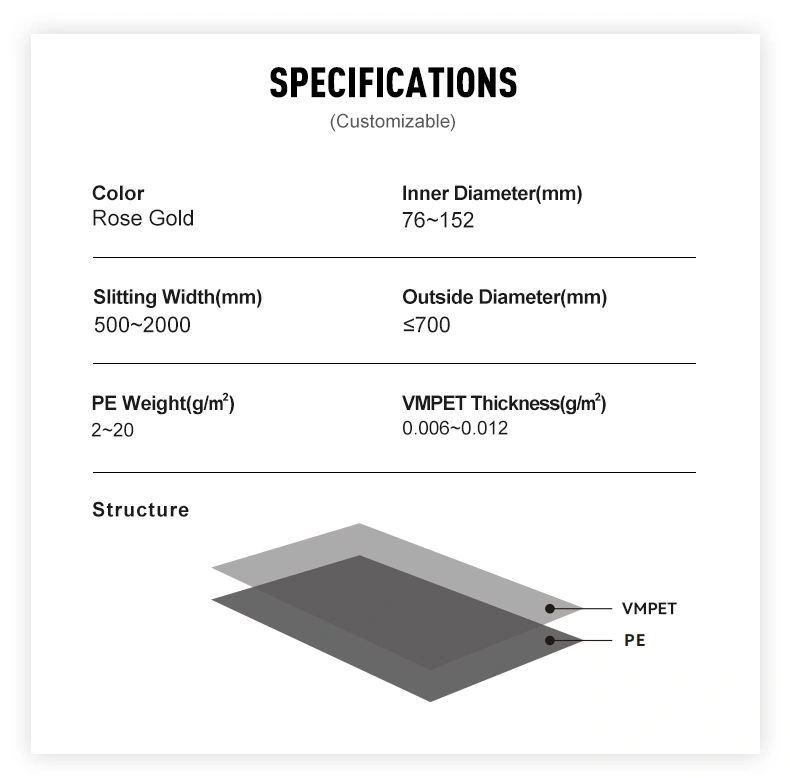 Metalized PET film