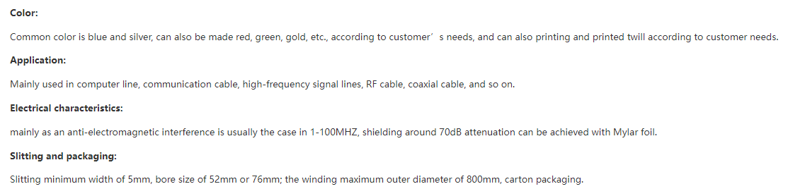 Aluminum polyester tape