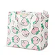 Chiterion Eco Canvas Hand-carry Insulated Lunch Bag Soft Cooler Lunch Tote Drawstring Children Lunch Bag for Women Adult Kids