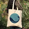 Custom printed recycle plain organic cotton canvas tote bag bulk large reusable canvas cotton shopping bag with logo supermarket