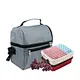 Chiterion Soft Side Polyester Thermal Insulation Milk Drink Cool Hot 2 Stack Cooler Bag Borsa Lunch Tote Box for School Office