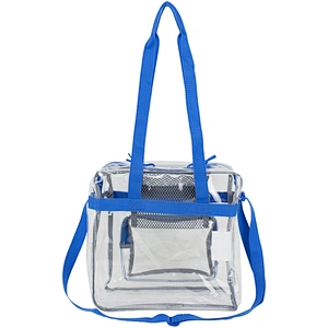 Chiterion Waterproof Clear Stadium Approved Tote Bag Large Women Shoulder Bag with Multi Pockets For Daily Shopping Travel Beach
