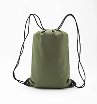 Recycled PET bottles drawstring bag Nylon Polyester Small Waterproof Gym Travel belt Drawstring Bag With Zipper pocket