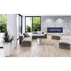 Electric Built-in see through Fireplace