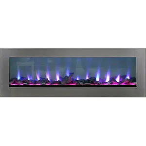 Electric Built-in see through Fireplace