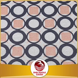 14 yeas fabric experience polyester cotton jacquard geometrical rounded pattern sofa upholstery fabric